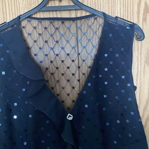 Ladies dark navy long gown